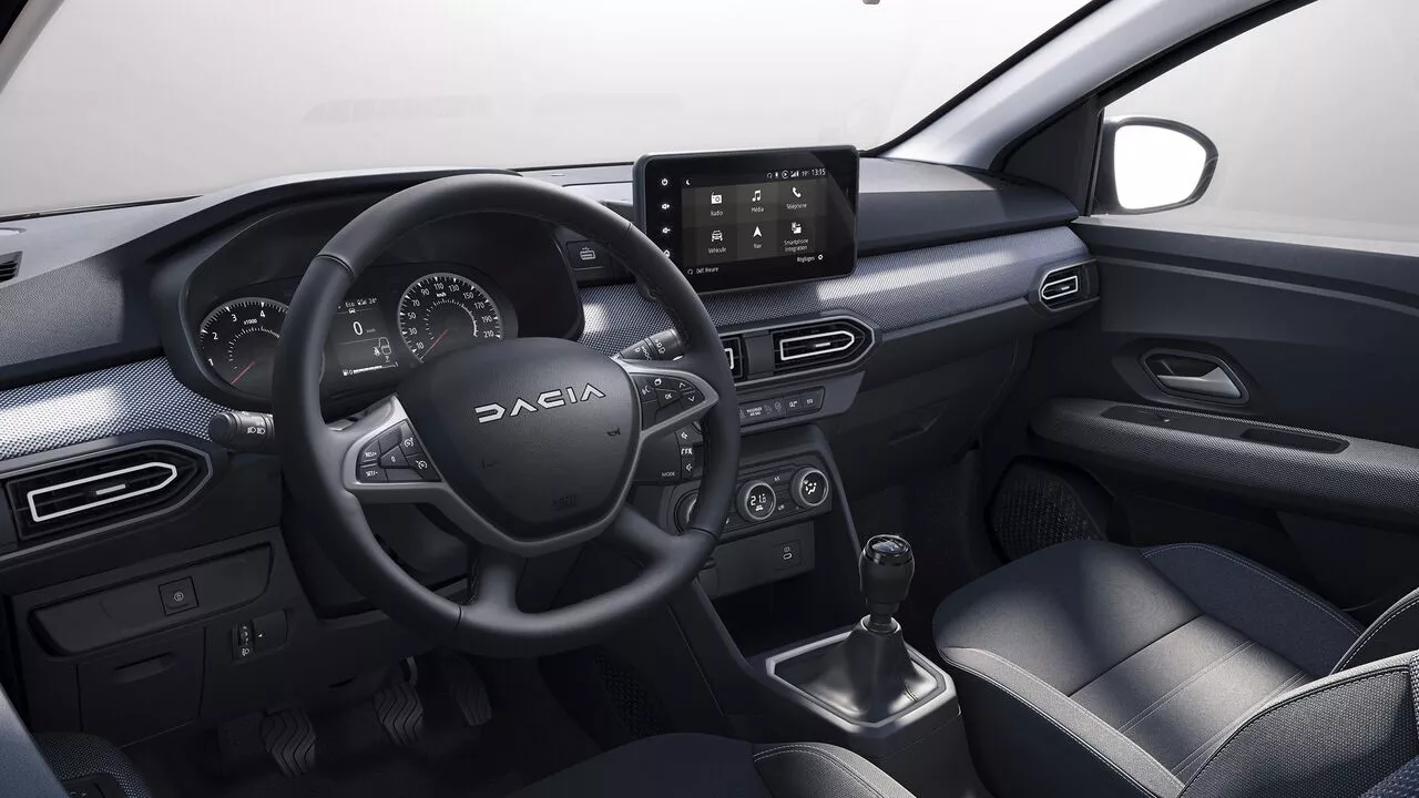 interior del dacia sandero